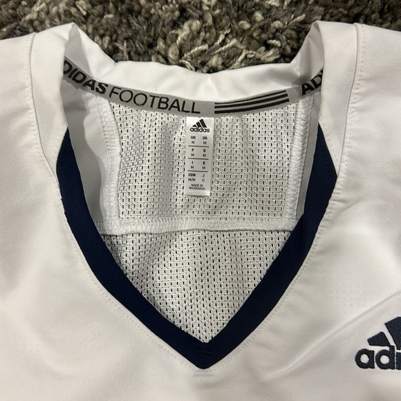 New ADIDAS Practice Woven Football Jersey in White-Team / Navy Blue - Picture 3 of 9